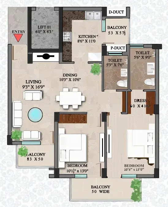 2+1 BHK